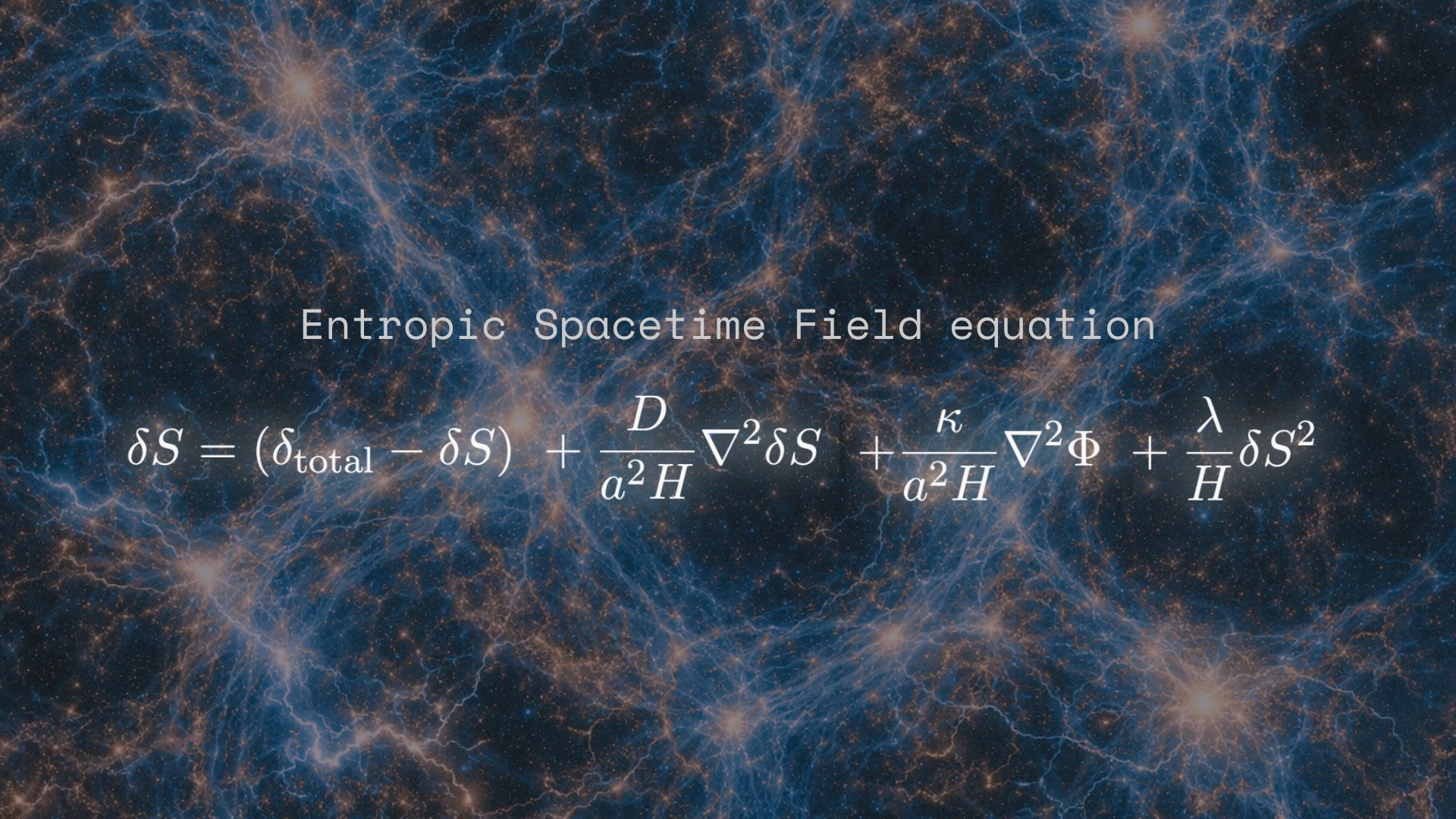 Entropic Spacetime Field Equation