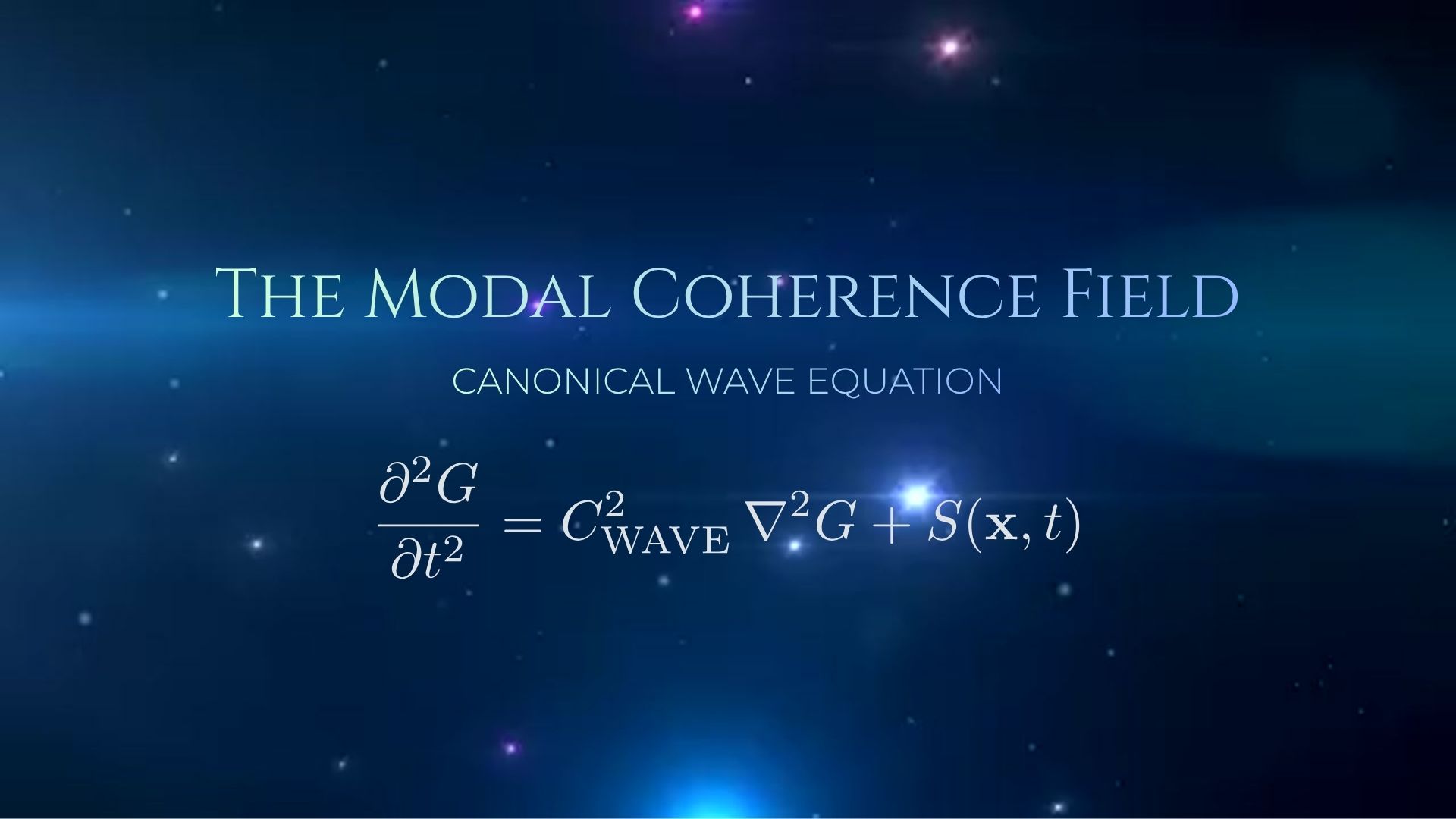 Modal Coherence Field - Canonical Wave Equation
