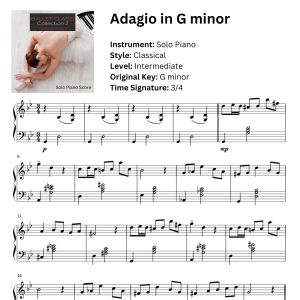 Sheet Music - Adagio in G minor